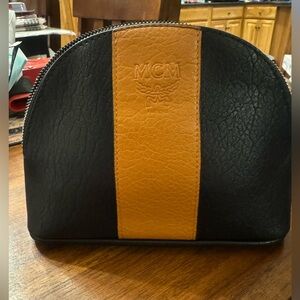 MCM Black and Tan Cosmetic Bag